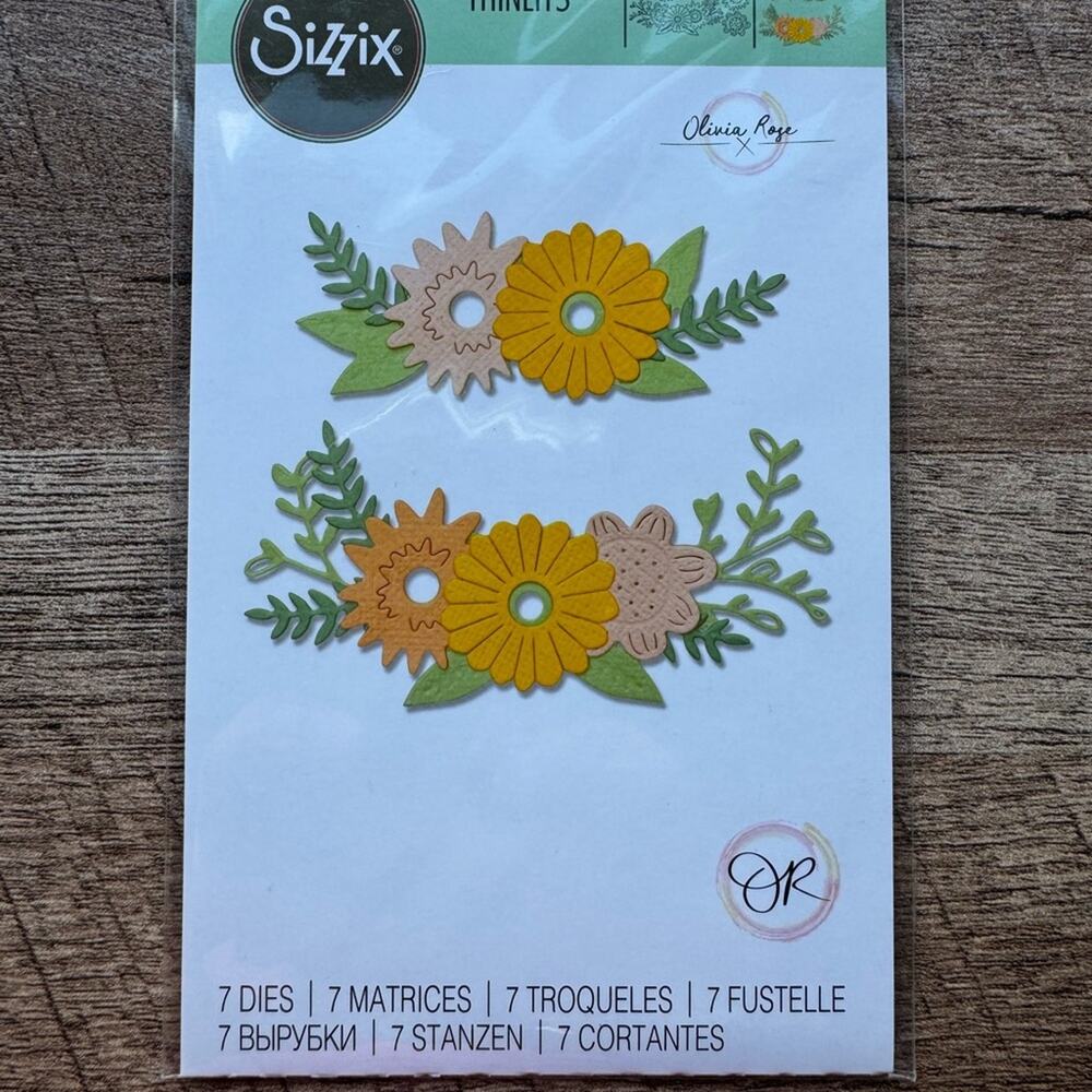 Sizzix Floral Contours Thinlits Die Set